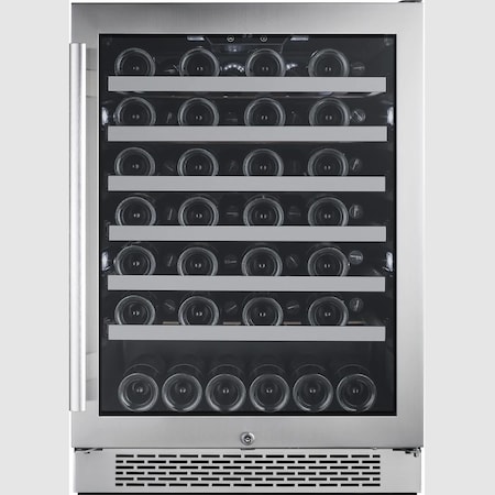 Avallon 24 Inch Wide 53 Bottle Capacity Single Zone Wine Cooler with Right Swing Door AWC242SZRH